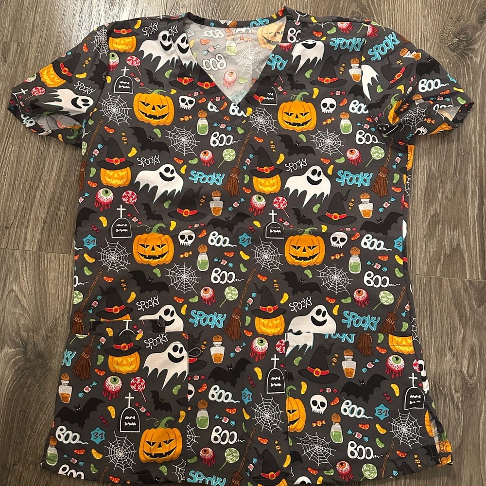 Halloween Scrub Top